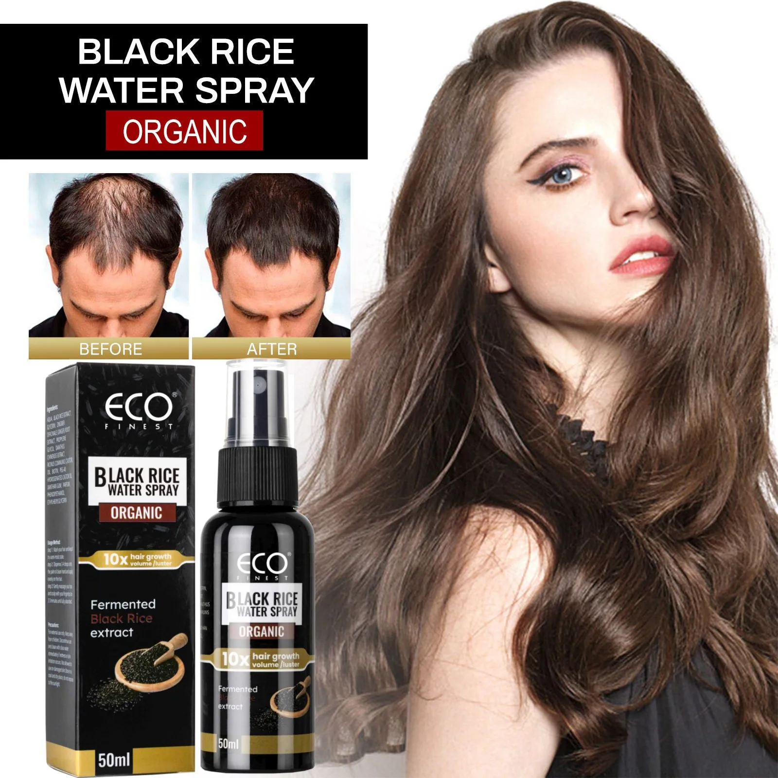 Black Rice Hair Growth Serum Anti-hair Loss Promotion Hair Thick Rapid Growth Prevent Hair Regeneration Treatment Products Bald acid value peroxide value detector sunflower oil edible lard acid price content rapid analysis rice bran oil meat products