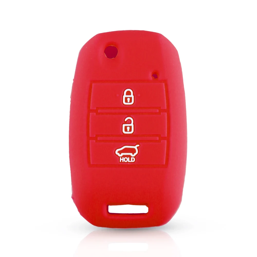 Silicone Key Car Cover Case Fob Protect For Kia Sportage Cerato Optima K5 Rio Carens Rondo Ceed Picanto k2 Soul Sorento key cap silicone covers