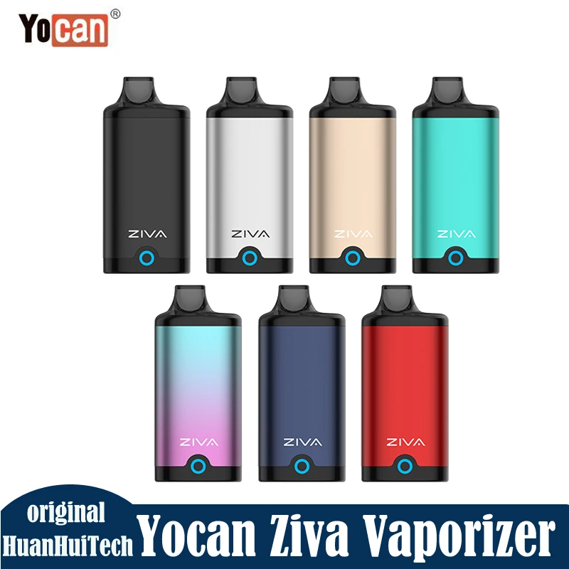 Original Yocan Ziva Smart Vaporizer Mod 650mAh Battery Variable Voltage 2.6/3.2/3.8V  For 510 Thread Cartridge E-Cigarette
