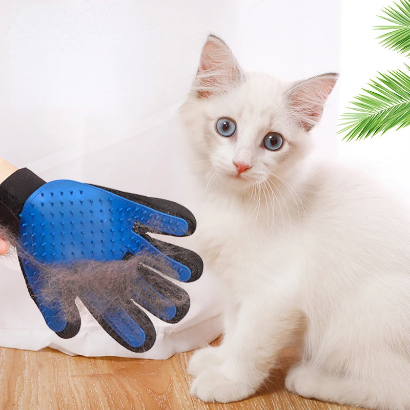 Pet Glove Cat Grooming Glove Cat Hair Deshedding Brush Gloves Dog Comb for Cats Bath Hair Remover Clean Massage Brush For Animal cat grooming brush pet grooming gloves pet hair remover gloves