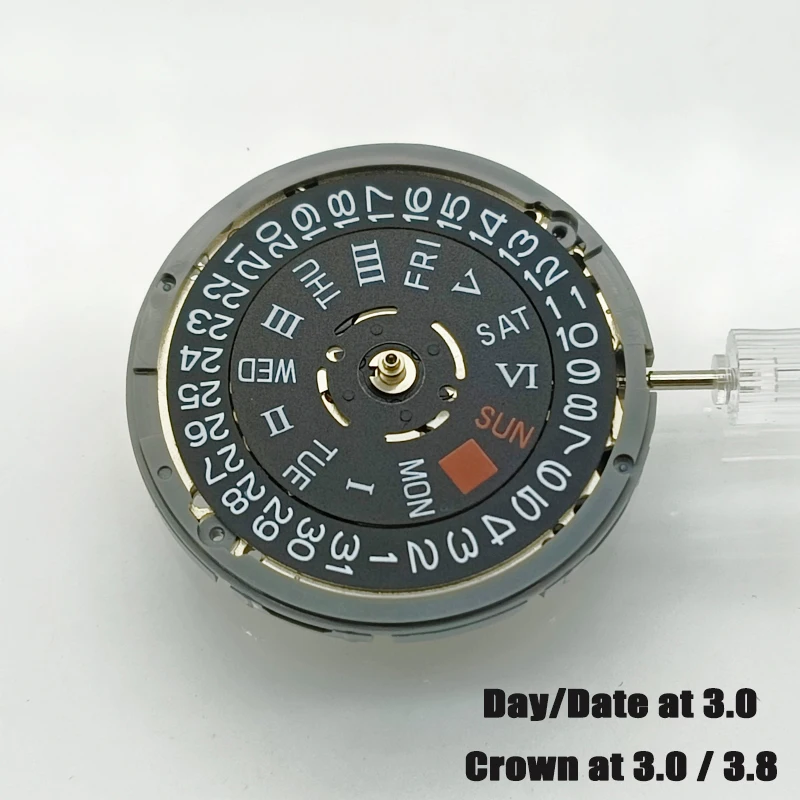 Black Seiko NH36 NH36A Movement Roman Wheel Crown at 3.0/3.8 Automatic Mechanical Movt SEIKO SKX007 SRPD Watch Repair Parts