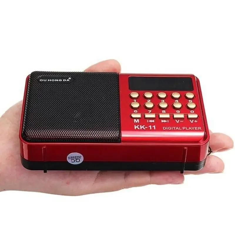 

Mini Portable Handheld Radio Speakers K11 Rechargeable Digital FM USB MP3 Player Speaker with Multifunctional Telescopic Antenna