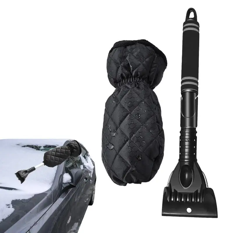 

Snow Brush For Car Telescopic Ice Remover Shovel Automobile Frost Scraper With Gloves Car Deicing Accessories For Rear Window