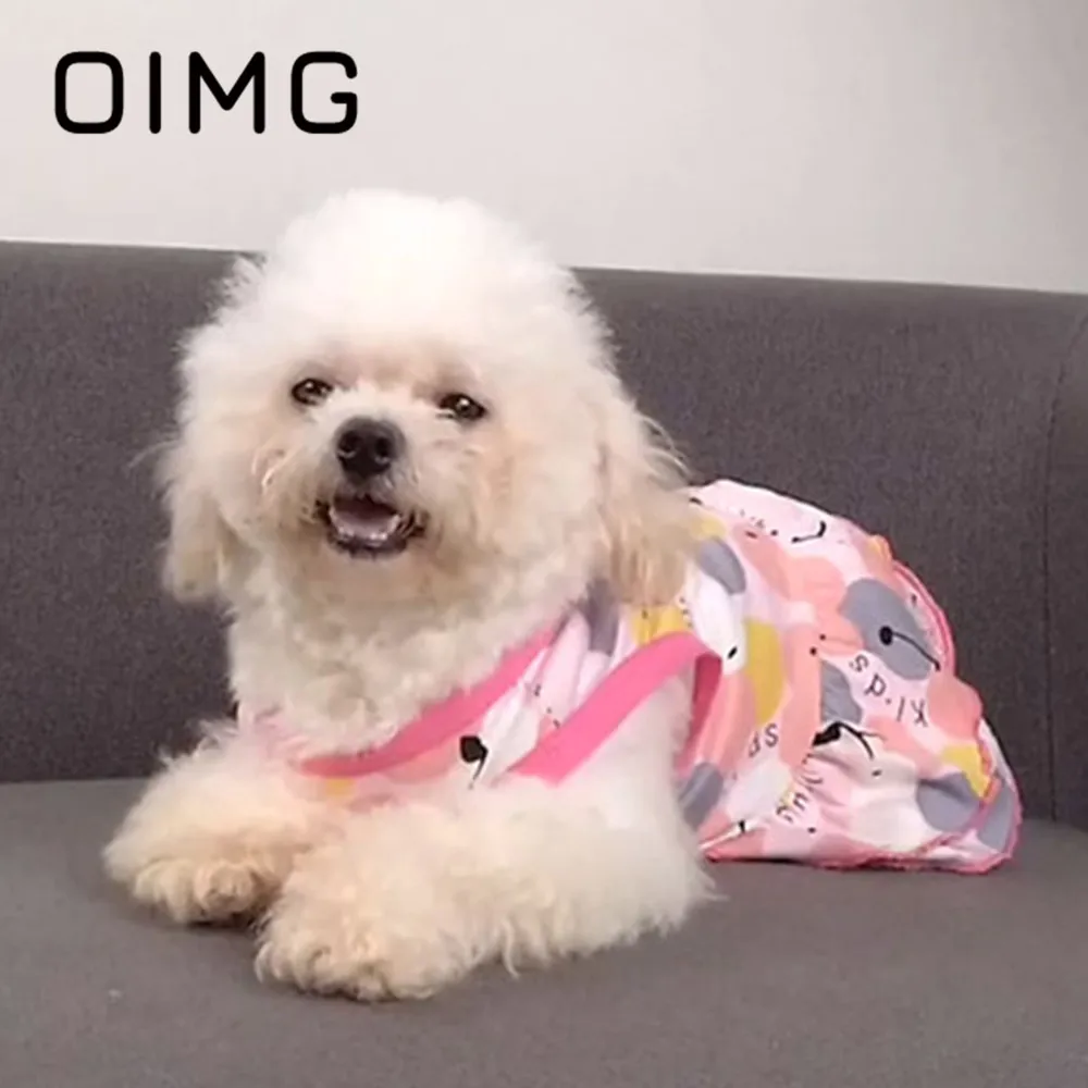 

OIMG Strawberry Print Dress For Small Medium Dogs Pomeranian Bichon Chihuahua Summer Thin Dogs Mini Skirt Cute Dog Fancy Dress