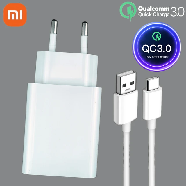 Xiaomi-cargador Original RedMi Note 7 8, adaptador de carga rápida 9V 2a,  Usb tipo C para Mi 9 Se A3 A2 Poco X3 F3 GT RedMi 11, 18W, QC3.0 -  AliExpress