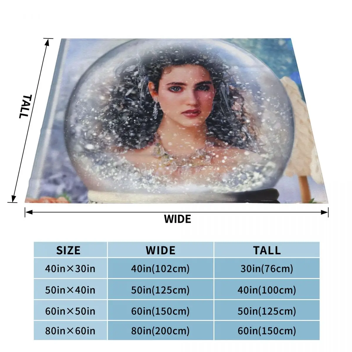 Sarah Trapped in the Labyrinth Snowglobe Throw Blanket Dorm Room Essentials Baby Blanket