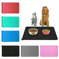 Pet Supplies Silicone Dog Bowl Mat with High Lips Non-Stick Waterproof Food Feeding Pad Puppy Feeder Tray Water Cushion Placemat 2