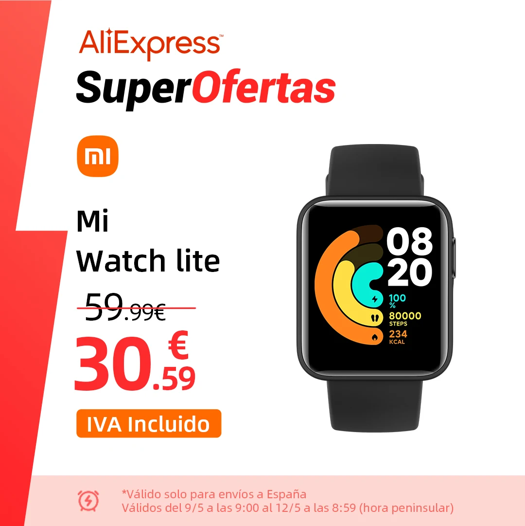 Oficial | Mi Watch Lite, GPS, resistencia al agua de 5 ATM, frecuencia cardíaca, monitoreo del sueño, respiración