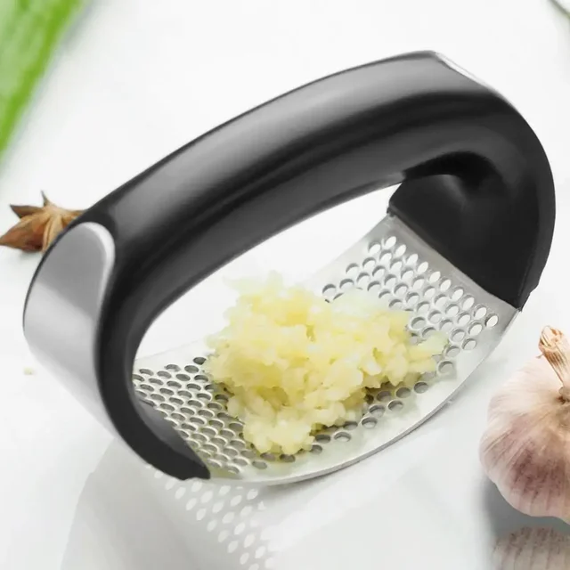 Kitchen Garlic Press Stainless Steel Hand Garlic Masher