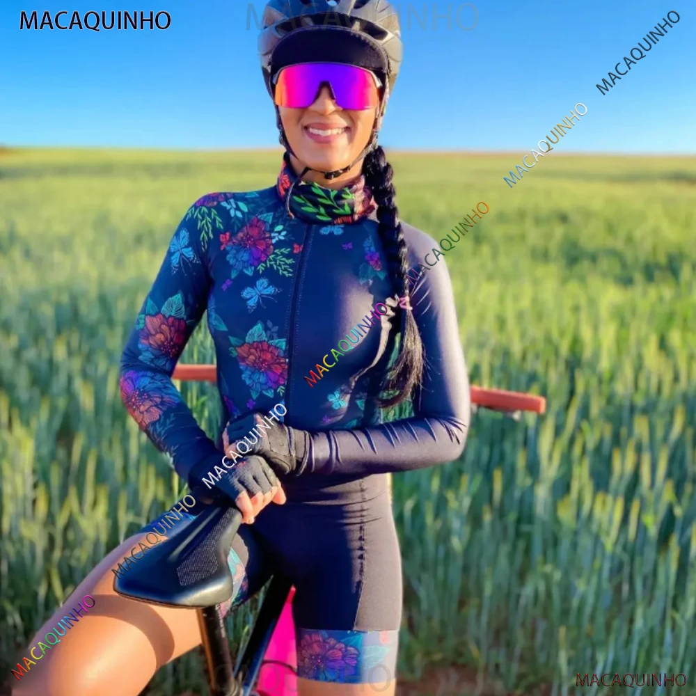KOZUJI Traje de ciclismo para mujer conjunto de triatlón de manga larga  traje de bicicleta de montaña sudadera con almohadilla de gel 9D ropa de –  Yaxa Costa Rica