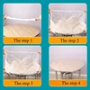 Diameter 1.8 meters Disposable Tablecloth Plastic Thin Film Table Covers Dinner Cloth Table Decor 3