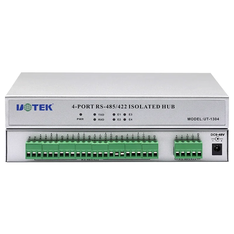 

UOTEK, промышленный телефон, внешний вид, 4 порта, RS485 RS422, с оптоэлектронной изоляцией, полудуплексный телефон