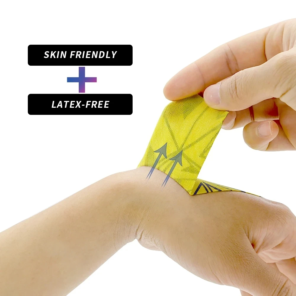 AOLIKES Kinesiology Tape Cotton 5CM Prints Sports Accessory Elastoplast Waterproof for Muscle Support Pain Relief