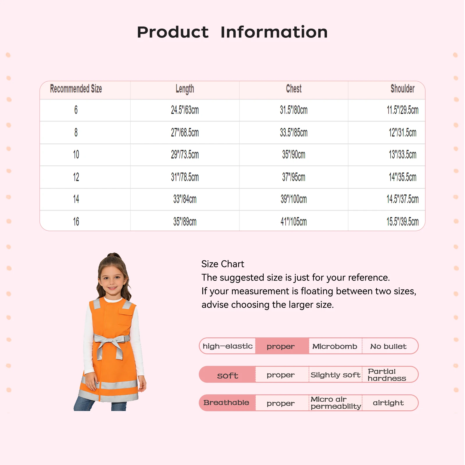 어린이 안전 앞치마 조끼 가을 겨울 방학 후 경고용 고시인성 스트립 훅앤루프 긴 조끼