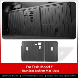 Premium Rear Seat Backrest Protective Pad - Trunk Mat and Anti-Kick Car Interior Accessory (Backrest mat 3pcs)