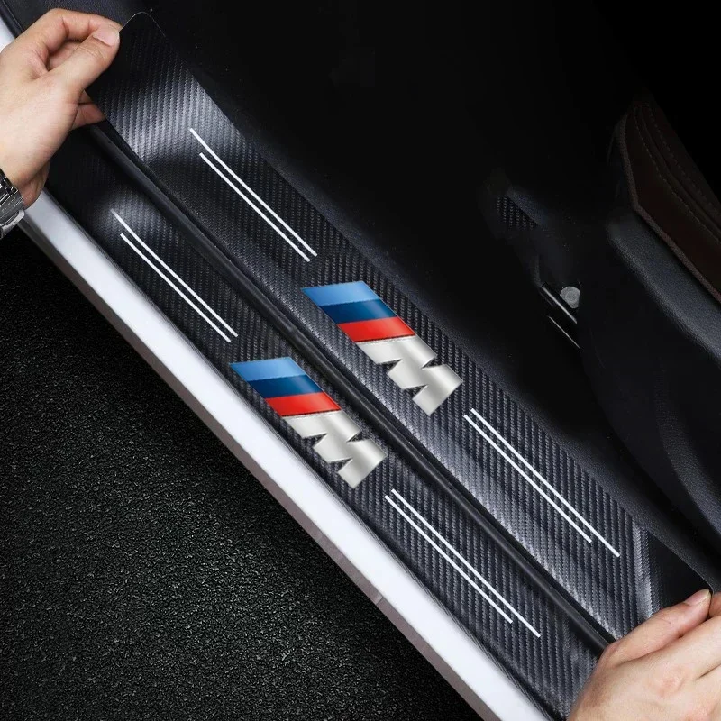 BMW M E28 E90 F30 F10 X2 X3 X4 X5 X6 X7 F20 E46 E60 밸브 1/4/5개 가죽 자동차 도어 실 프로텍터 카본 파이버 실 스트립