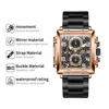 OLEVS 2958 Mens Watch Original Business Waterproof Luminous Square Quartz Watch Stainless Steel Sports Date Watches For Man