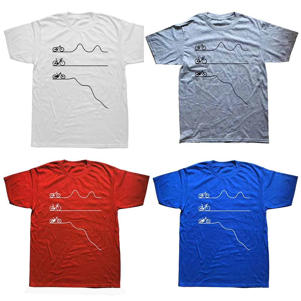 

Funny Mountain Bike Road Downhill Graphic T Shirts Funny Cotton Men O Neck Short Sleeve Bicycle Cycling Biking Gift Harajuku Top