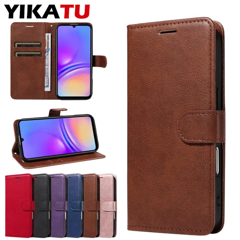 Magnetic Leather Flip Wallet Phone Case with Enhanced Protection