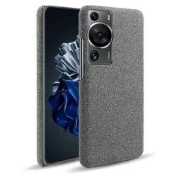 Luxury Fabric Antiskid Case - Premium Cloth Cover for Huawei P60 Art (Dark Gray)