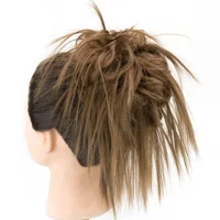 Chignon synthétique en désordre, faux chouchous, Extension de cheveux bouclés, queue de cheval, Chignon, bandeau, chignons pour femmes 2