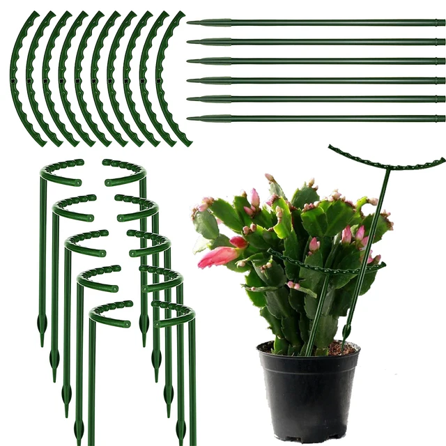 1/3Pcs Műanyag Növényi Tartó Halom Állvány Virágok Félkör Üvegházak Elrendezés Rögzítő Rúd Kert Bonsai Szerszám