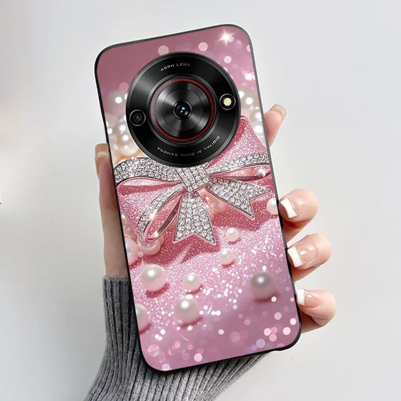 Aesthetic Cute Cat Fashion Shockproof Black Matte Soft TPU Phone Case