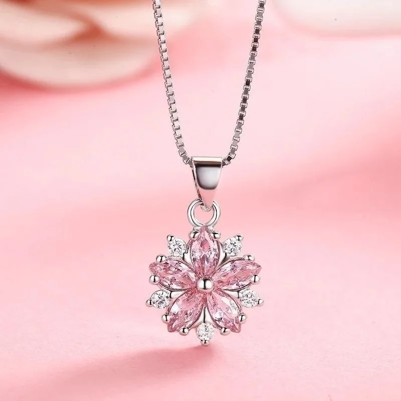 925 Silver Necklace with Zircons - Certification