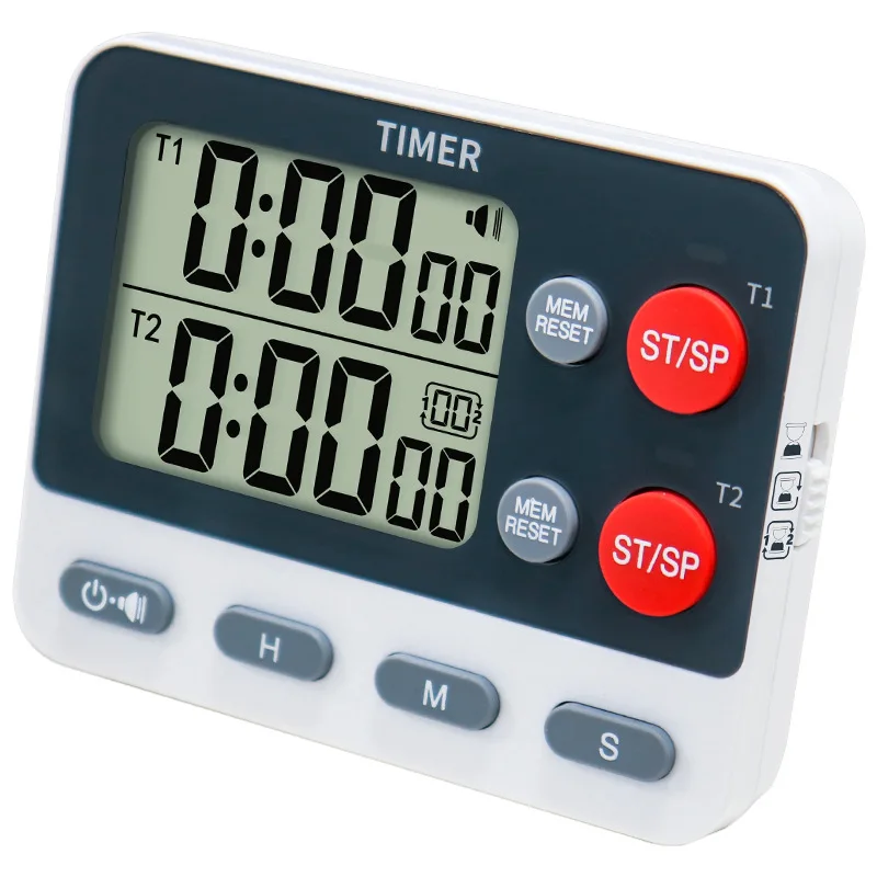 Digital Kitchen Timer 3 Storage Memories Timer Dual groups Independent/Alternating cycle timing Alarm Clock Mute Flashing Timer 6