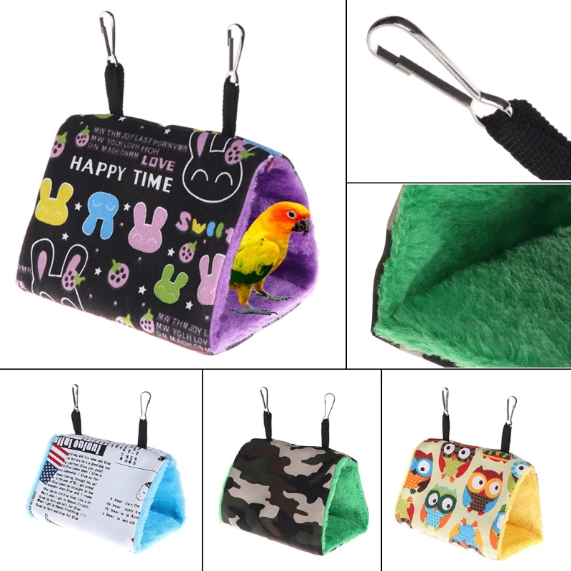 

Parrot Hammock Hanging Snuggle Tent for Parakeets Small Animals Plush Hideaway
