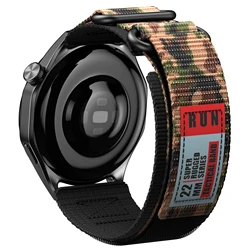 Universal Rugged Nylon Double - Loop Watch Strap - Quick Release - 24mm (Black - Camouflage)