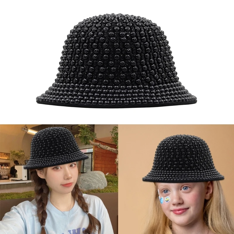 

Bucket Hat Woman Eye-catching Bright Hat for Nightclub