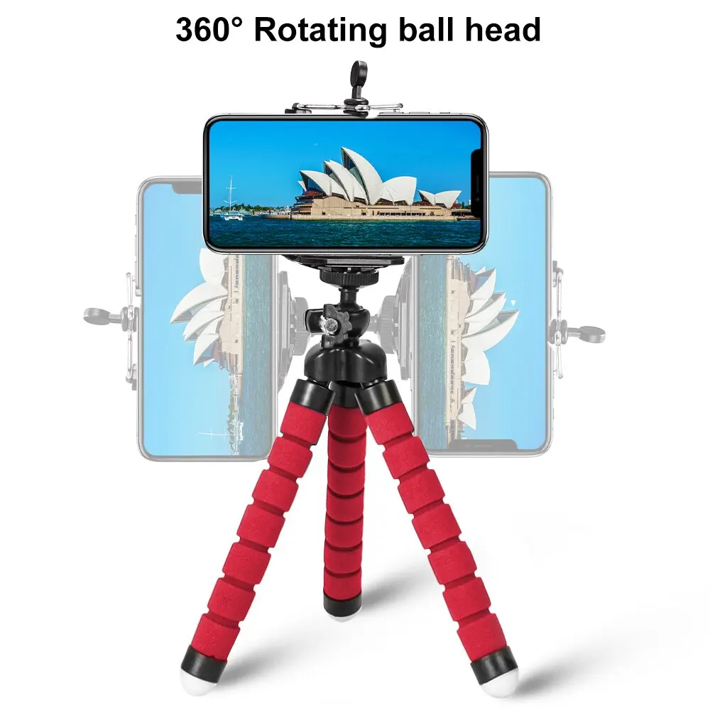 Phone Tripod Stand Tripod For Phone Flexible Sponge Octopus Mini Tripod For IPhone Mini Camera Phone Holder Clip Stand