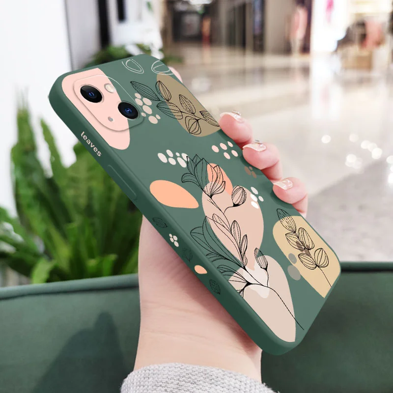 thumbnail image 1 of Funda de teléfono con plantas abstractas para iPhone 15, 14, 13, 12, 11 Pro Max, Mini, X, XR, XS MAX, SE2020, 8, 7 Plus, 6, 6S Plus, 1 of 5