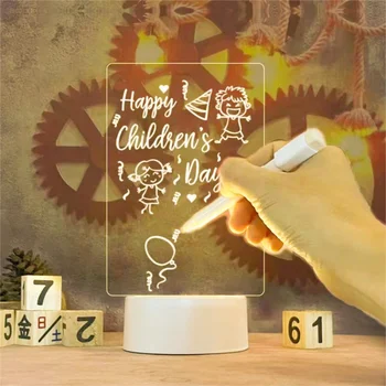 로맨틱 러브 3D 아크릴 Led 램프 홈 나이트 라이트 테이블 램프, 생일 파티 장식 발렌타인데이 침대 옆 램프 슈퍼 사이즈