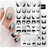 French Nail Art Stamping Plate Geometry Wave Line Drawing Templates Nail Art Stamping Plate smile Nail Charm Mold Stencil Tools 1