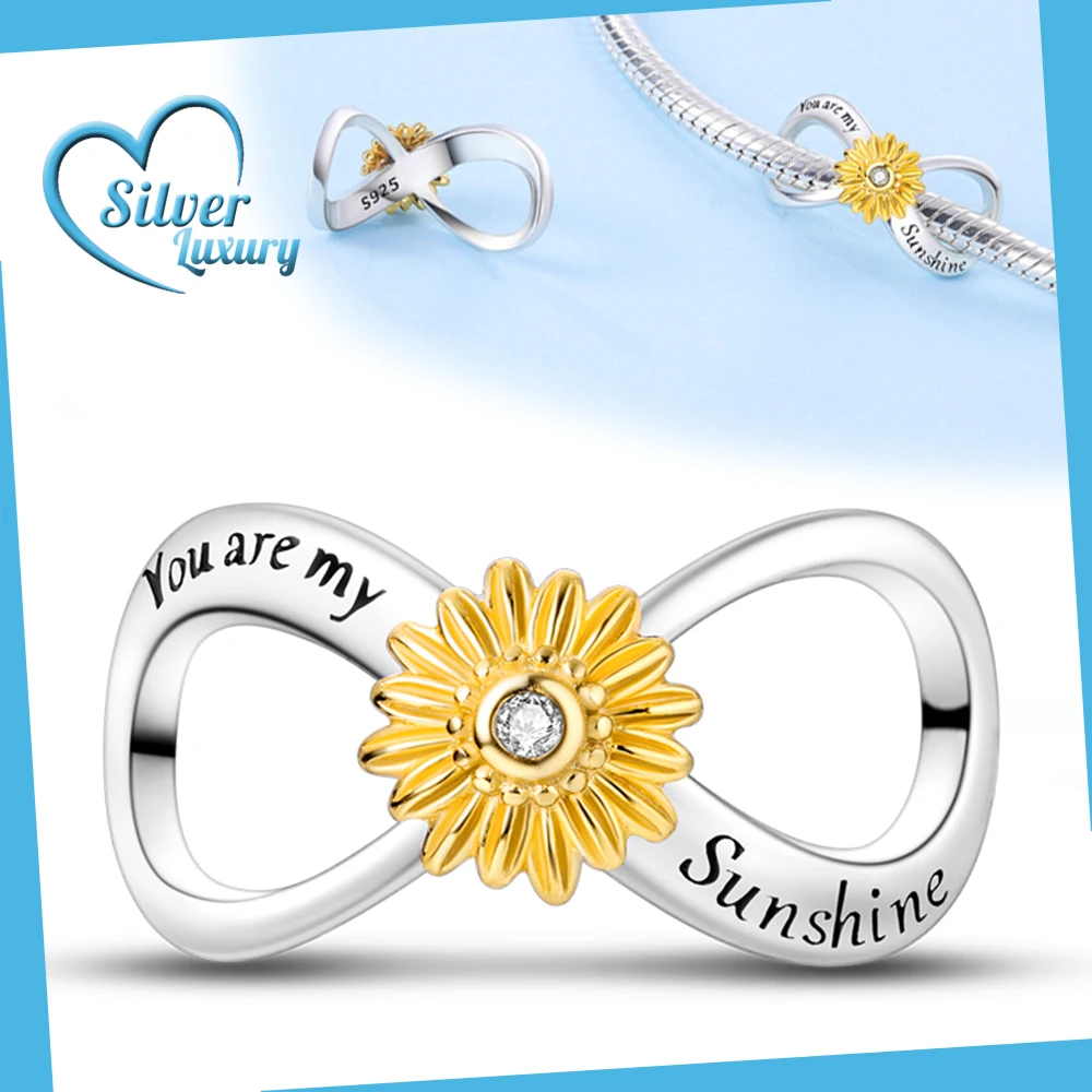 

Sunflower Eternal String 925 Sterling Silver Fit Pandora Bracelet Silver 925 Original Charms for Jewelry Making