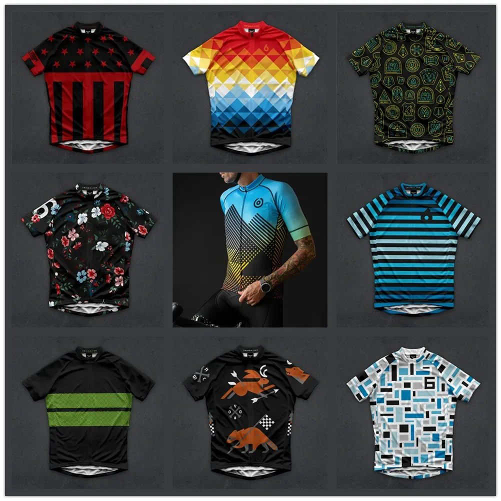 

Twin Zes Mannen Zomer Quick Dry Korte Mouw Fietsen Jersey Fiets Road Kit Mtb Fiets Shirt Outdoor Sport Maillot Ciclismo hombre