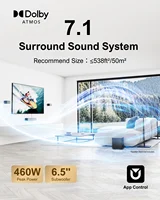ULTIMEA 7.1 Surround Sound System Sound bar for TV with Dolby Atmos&APP Control, Home Cinema Bluetooth Speaker with Subwoofer - Image 2