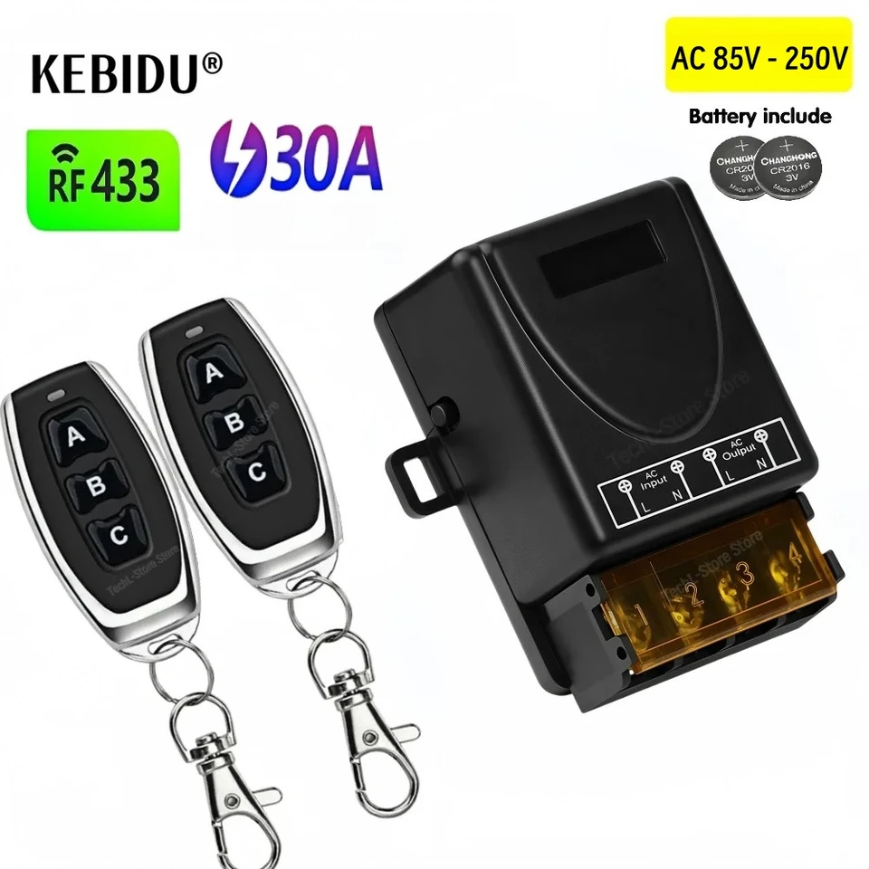 433MHz Wireless Remote Control Relay Switch System