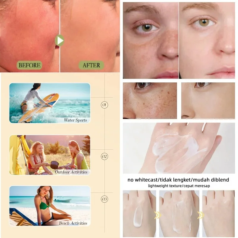 Protetor solar creme vara spf 50 + proteção uv anti oxidante bloco solar creme de isolamento leve coreia para todos os tipos de pele cosméticos 3