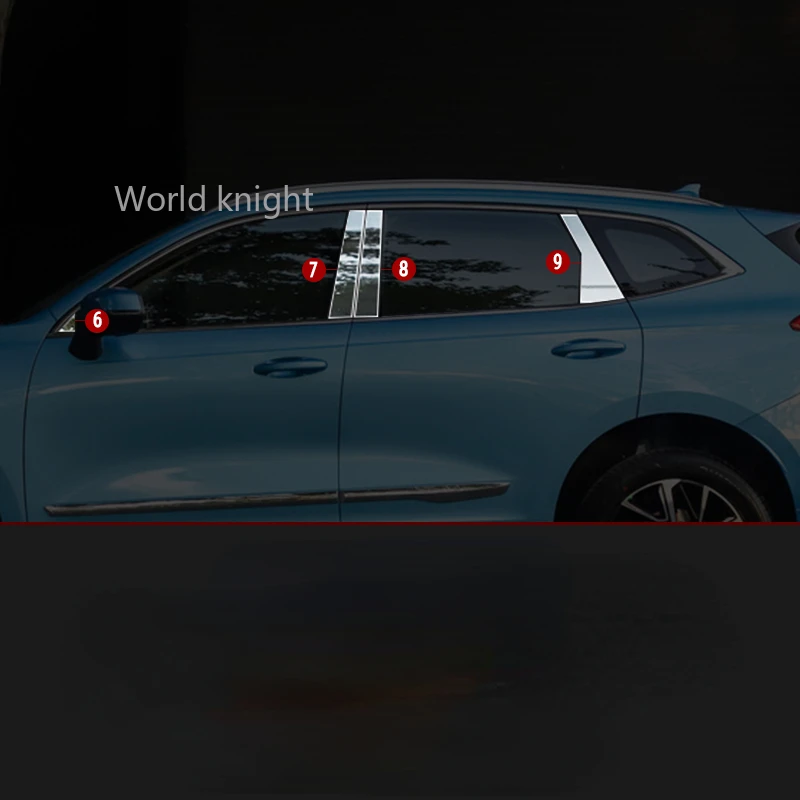 

Аксессуары для Haval Jolion 2021, накладка на окно автомобиля из нержавеющей стали, хромированная декоративная пластина, внешний корпус, украшение