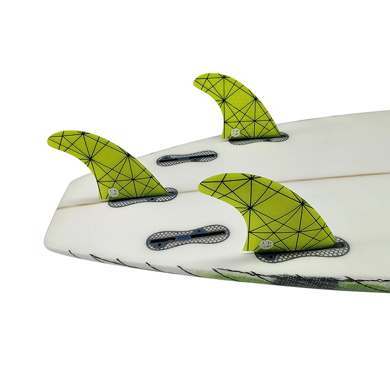 UPSURF FCS 2 Fins M/L Surfboard Fins Yellow Thruster Honeycomb Carbon Quilhas Paddle Board Sup Surf Fin g5/g7 Tri Fin