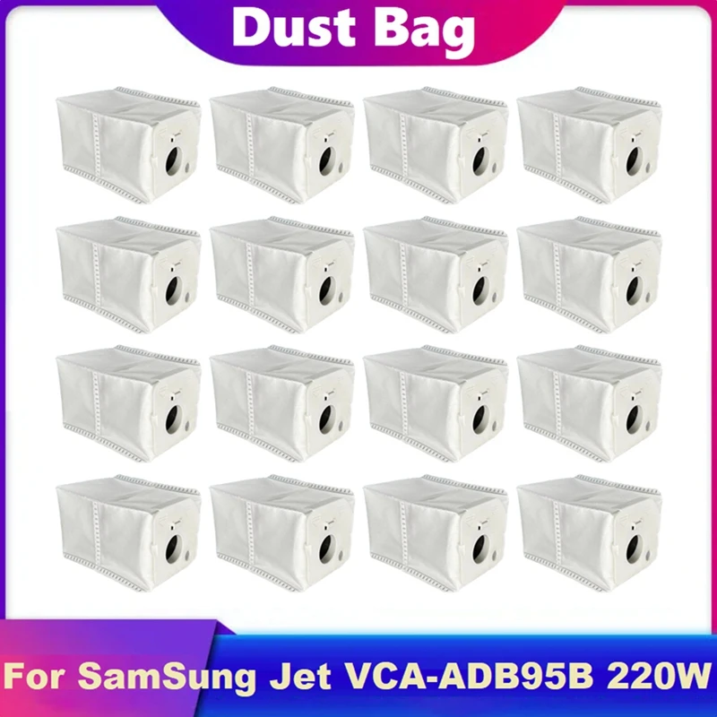 

16Pcs Parts Accessories Dust Bag For Samsung Bespoke Jet VCA-ADB95B 220W Vacuum Clean Station Garbage Bag Household Cleaning