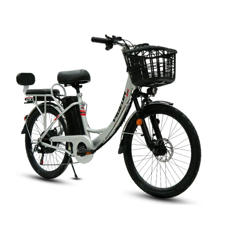 

7 Variable Speed Removable Electric Bike 24inch High-mileage Battery Front And Rear Disc Brake Carbon Steel Frame E Bicycle