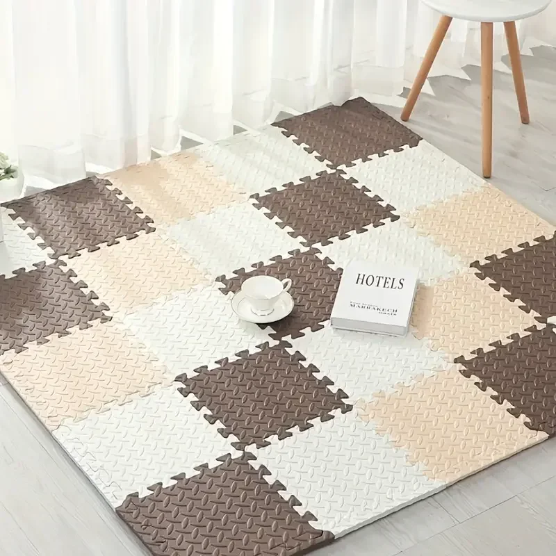 EVA Interlocking Foam Play Mat Anti Slip Waterproof Floor Pad Baby Play Patchwork Floor Suitable for Use Living Room 1/15 Piece
