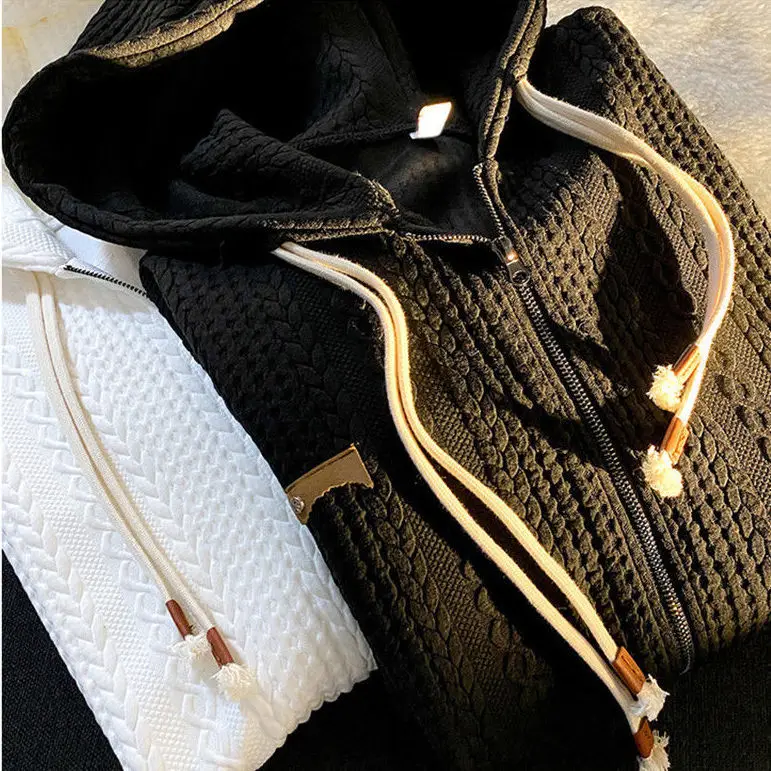 

Женская толстовка с капюшоном, Белая кофта большого размера с длинным рукавом и молнией, в Корейском стиле, Y2K, на лето, 2023