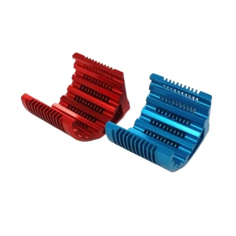Radiateur CNC 42mm avec Ventilateur 40mm pour Moteur RC - Rouge/Bleu