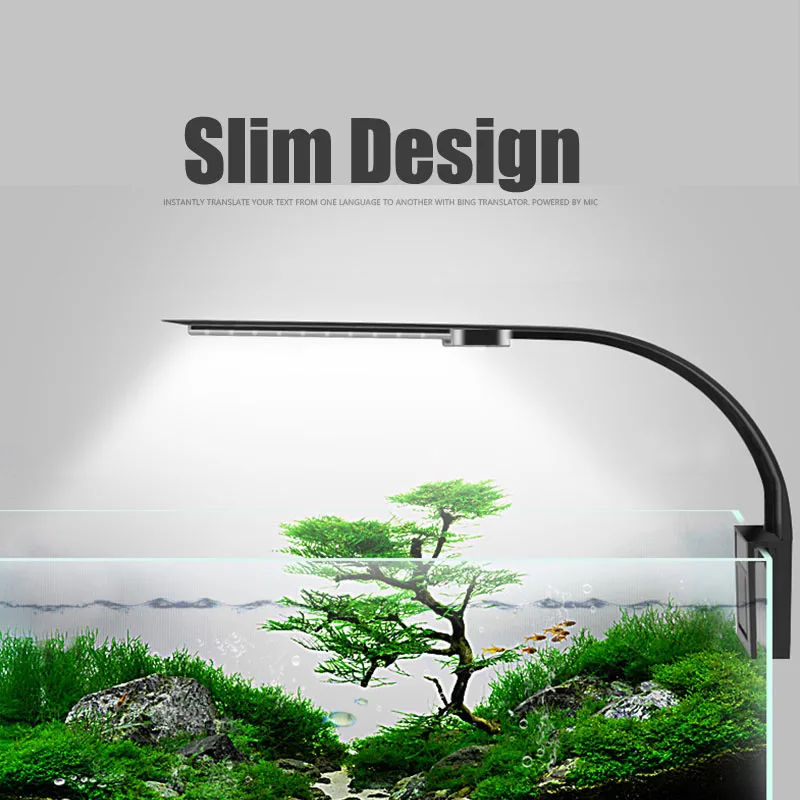Aquarium Light Super Slim LED Aquarium Light Lighting plants Grow Light 5W/10W/15W Aquatic Plant Lighting Waterproof Clip-on Lamp For Fish Tank