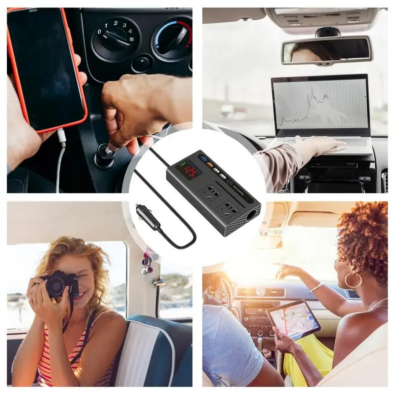 

Автомобильное зарядное устройство с двумя USB-портами, 200 Вт, 12-24 В